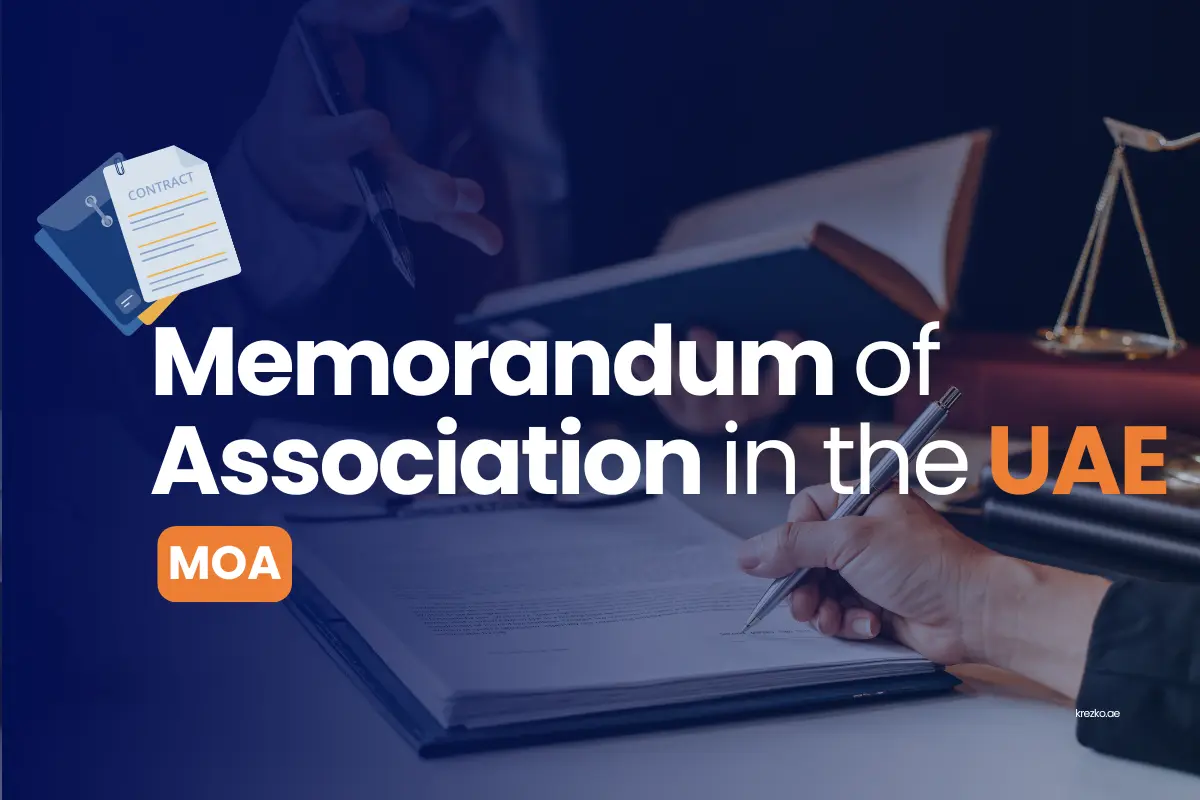 Document showing Memorandum of Association (MoA) in the UAE