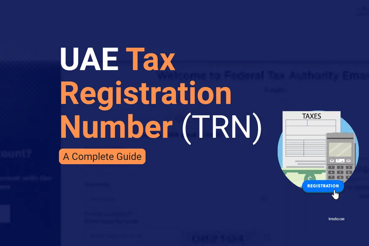 UAE Tax Registration Number (TRN) certificate with VAT stamp and official emblem