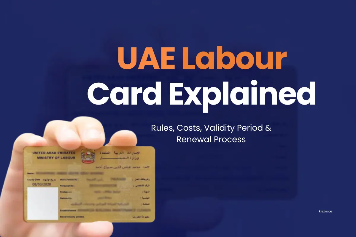 “UAE Labour Card 2025 digital work permit showing MoHRE and Emirates ID compliance”